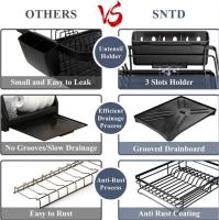 Escurreplatos de Acero Inoxidable con Soporte Extraíble y Gran Capacidad de Secado - Herramienta de Cocina para Organizar y Secar Platos y Utensilios - details 0