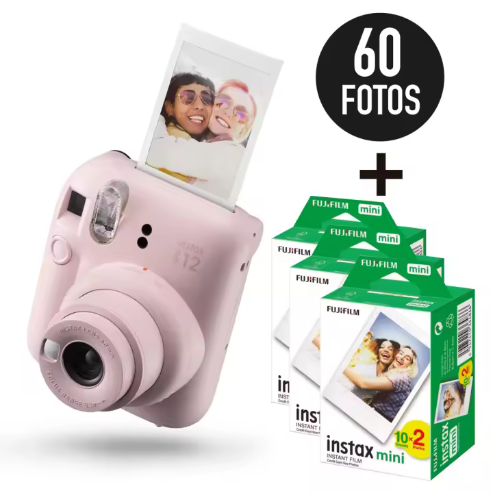 INSTAX. Pack Cámara instantánea Instax mini 12 con 60 fotos - 1