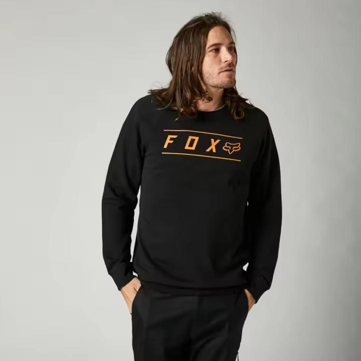 Sudadera Crewneck Fox Pinnacle Fleece Black Copper - 1