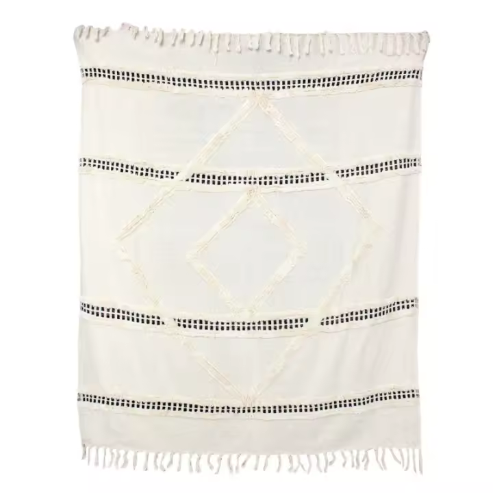ORIGEN Home Decor - Alfombra Plaid  Textil Hogar | Alfombras Blanco - 0x140x150 cm 29445 - 1