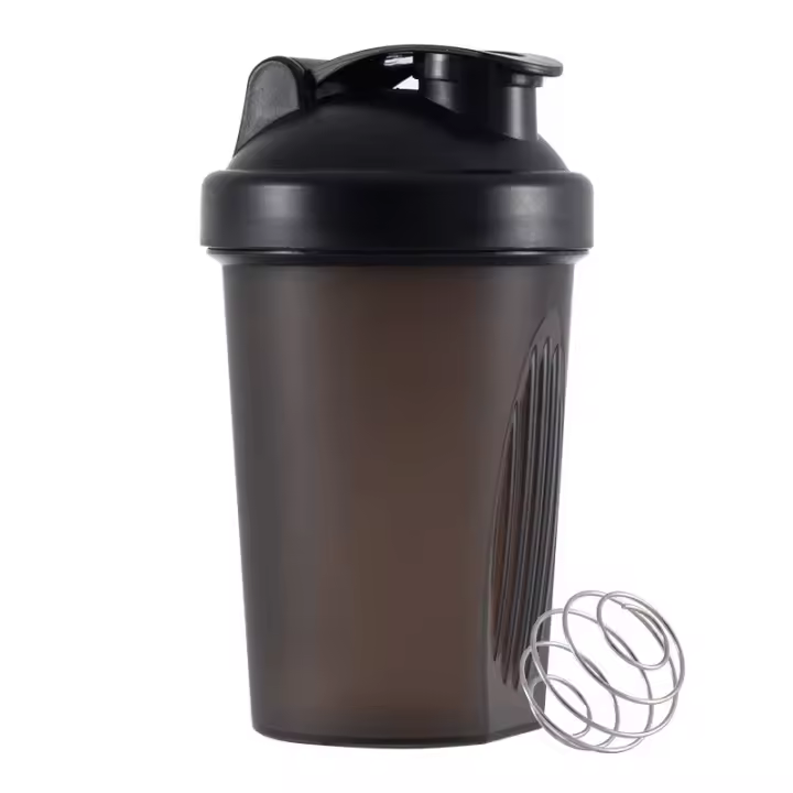 Botella De Deporte Shaker Para Proteína De Mantequilla Con Mezclador De Acero Inoxidable Plástico Libre De BPA Botella De Bebida Portátil Para Gimnasio Y Exterior 400ml - 1