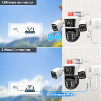Cámara De Seguridad IP Exterior 8K 16MP WiFi Con Zoom 10X Cuatro Lentes PTZ Vigilancia Inteligente CCTV Detección De Movimiento Cámara Doméstica Black - details 11