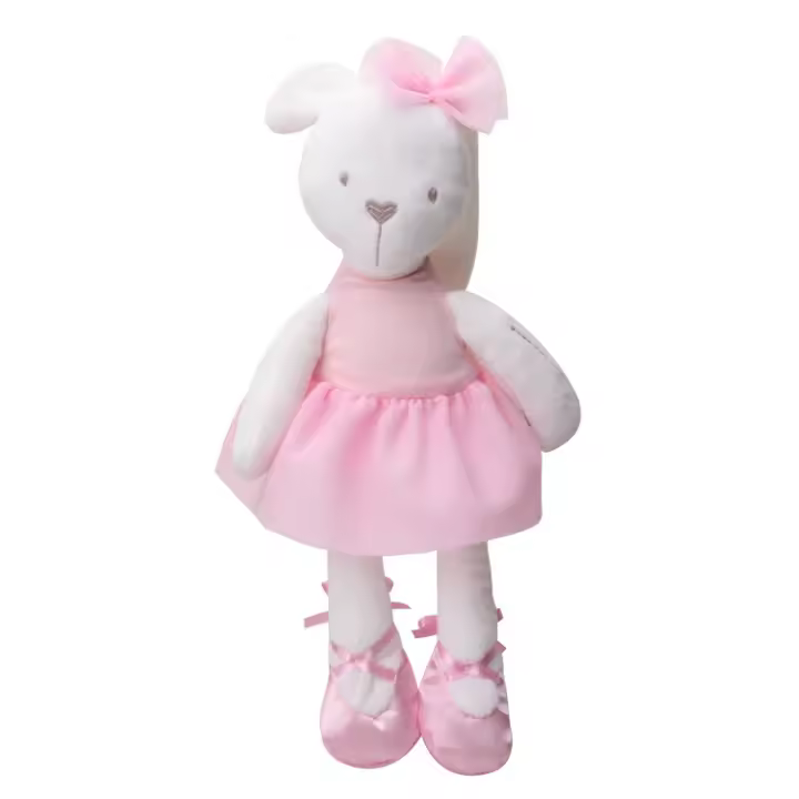 Lindo muñeco de peluche corto para niños, falda de ballet, conejito, muñeco para dormir - 1