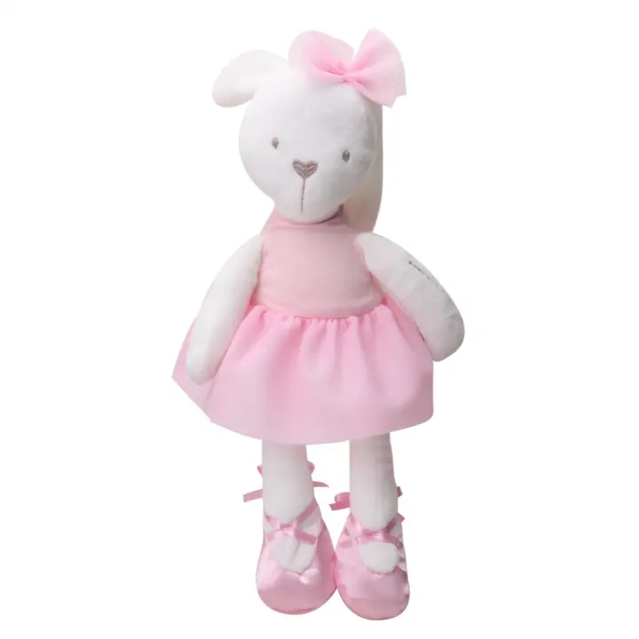 Lindo muñeco de peluche corto para niños, falda de ballet, conejito, muñeco para dormir - 1