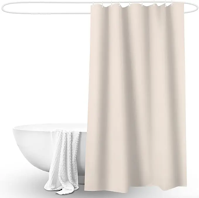 TODOBIEN STORE - Cortina de Ducha para Baño Impermeable 180x180cm de Plástico Incluye Ojales Reforzados y Ganchos de plástico - 1