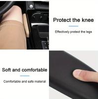 Almohadilla De Rodilla De Cuero Sintético Para Coche Cojín De Pierna De Memoria Universal Cómodo Soporte De Túnel 6.89X2.95 Pulgadas - details 6