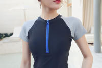 Traje De Baño Deportivo Para Mujer Dos Piezas Con Fondo De Pies Cortos Y Chaleco Protector Solar Y Anti-UV Para Spas Y Natación - details 9
