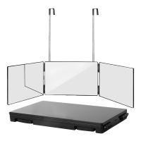 Espejo De Maquillaje Plegable Con Tres Espejos De 360 Grados Telescopio Para Autoestilización Coloreado De Cabello Y Peinado DIY Corte De Cabello - details 0