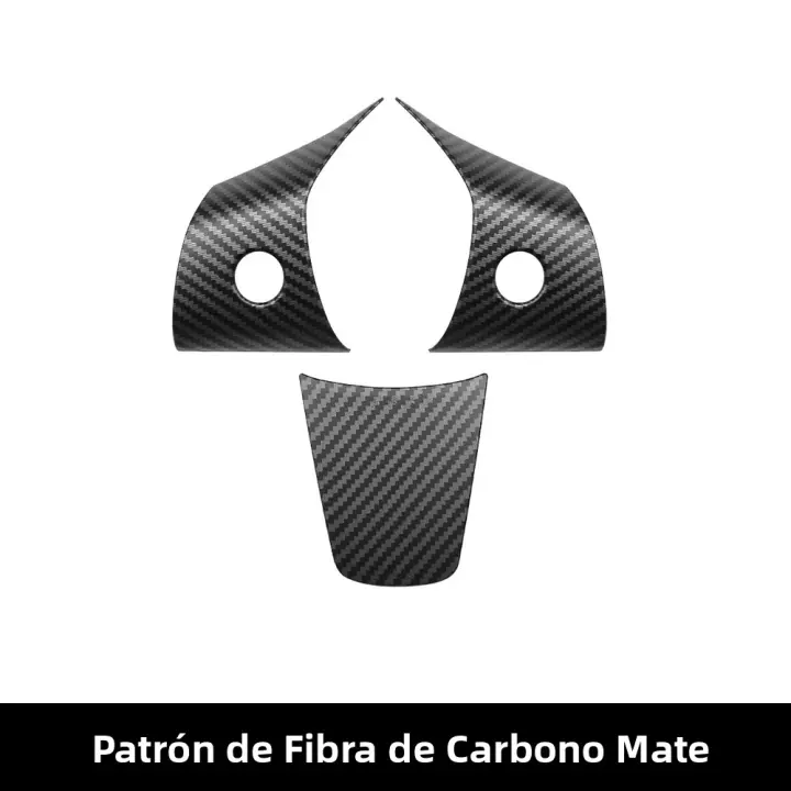 Cubierta Protectora Para Volante De Tesla Model 3 Model Y Adorno De Fibra De Carbono ABS Accesorios De Decoración Para Coche - 1