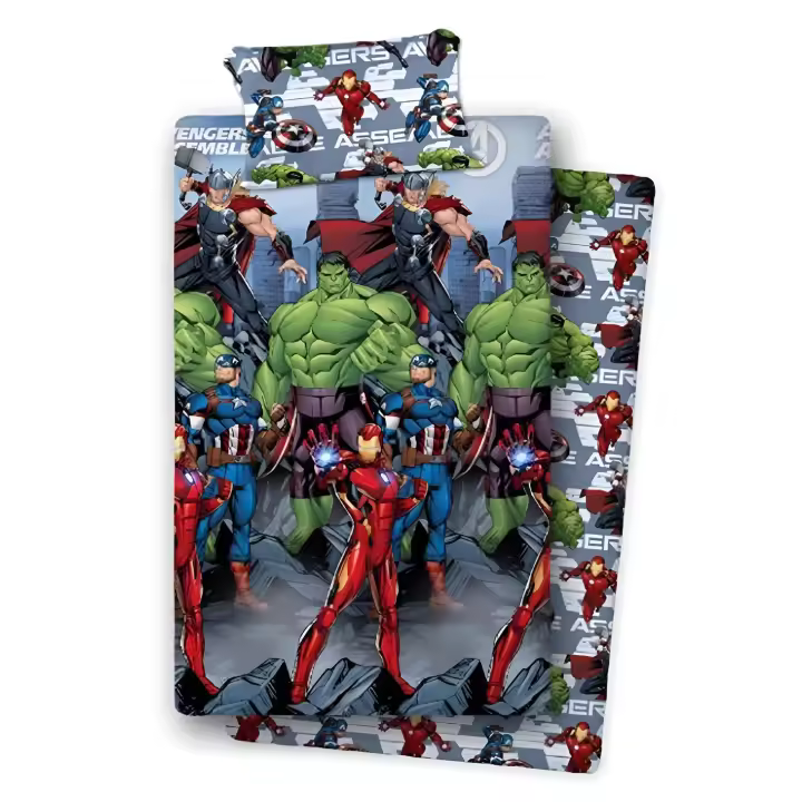 Juego De Sábanas Avengers Heroes 100% Algodón Marvel | Modelo 4 - Para Fans de los Más Pequeños - Ropa de Cama y Sábanas - 1