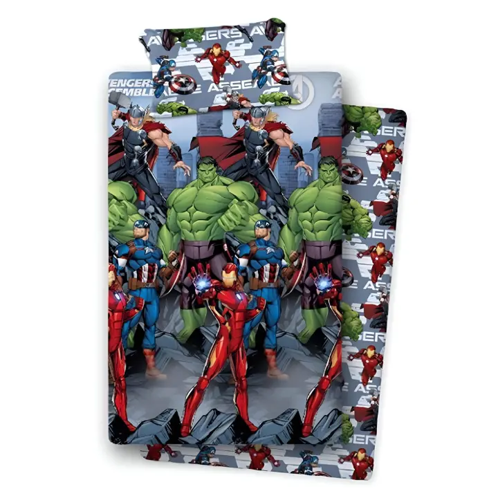 Juego De Sábanas Avengers Heroes 100% Algodón Marvel | Modelo 4 - Para Fans de los Más Pequeños - Ropa de Cama y Sábanas - 1