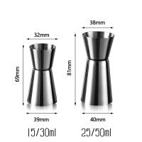 Jigger De Cocacola Doble Cabeza Medidor De Vino Y Líquidos Acero Inoxidable 15/30ml 25/50ml Herramientas De Barra Para Bebidas - details 0