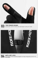 Guantes De Pesca Invierno Impermeables 2 Dedos Plegables Antigolpes Para Hombres Y Mujeres Guantes De Veludo Térmicos Para Angling Y Ciclismo Al Aire Libre - details 11
