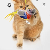 Juguete Interactivo Para Gatos HOOPET Simulación De Pájaro Con Plumas Y Peluche Accesorios Para Jugar Con Gatos Y Gatitos Juguetes De Tela Para Entretenimiento - details 9