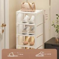 Organizador De Zapatos De Múltiples Capas Estante Ajustable Para Ahorrar Espacio En El Pared Y Esquina Stackable Para Guardar Zapatos Y Gabinete - details 6