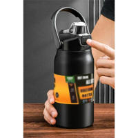 Termo Portátil De Acero Inoxidable Con Pajita Taza Termal De Deporte Para Café Y Agua Fría Y Caliente Termo De Viaje - details 1