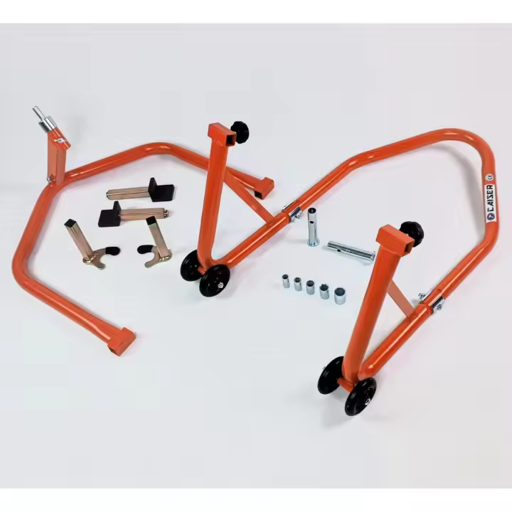 CAISER Caballete para Moto Universal 2 en 1 Delantero y Trasero Reforzado con 3 Tipos de acoples - 1