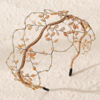 Diadema De Cristal Hecha a Mano Para Mujer Accesorio De Cabello Perla Tiaras De Boda Y Cumpleaños Joyería De Pelo Para Fiesta Involucración - details 10