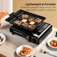 kiskick Hornillo de butano de 2900 W, hornillo de gas para camping y barbacoa, resistente a altas temperaturas, para cocinar al aire libre y uso en viajes, modelo B - details 5