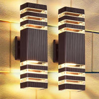 Lámpara De Pared Exterior LED IP65 Impermeable E27 Para Porche Puerta Frontal Jardín Estilo Moderno Soporte Para Bombilla Reemplazable - details 0