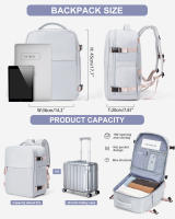 Likros-mochila de viaje para ordenador portátil para mujer, bolsa de equipaje de mano aprobada por la aerolínea, Ryanair-Easyjet  40x20x25 Easyjet 45x36x20 - details 1