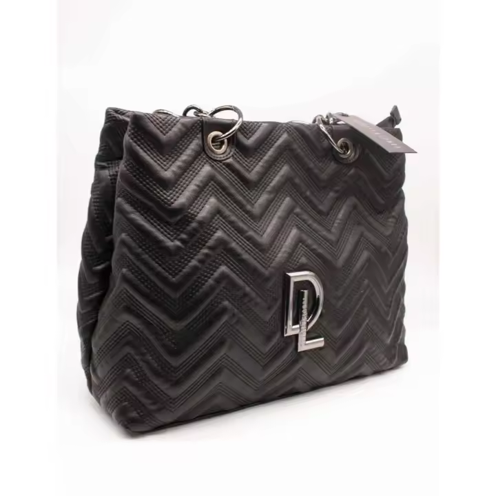 Bolso Devota & Lomba 130231 Negro de Piel Sintética con Cremallera y Bolsillos Interiores - Bandolera de Pecho y Hombro para Mujer - 1