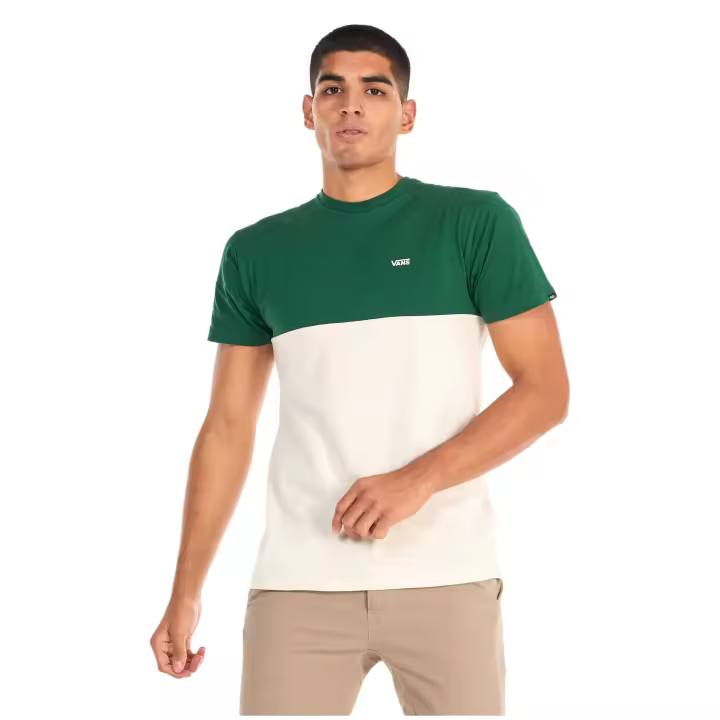 Camiseta de Manga Corta Vans Colorblock para hombre en color verde - 1