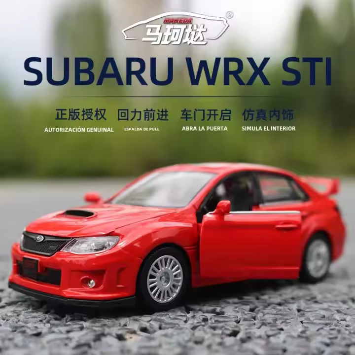 Modelo De Coche a Escala Subaru WRX STI 1:36 Metal Aluminio Simulación Alta Juguete Coleccionable Para Regalos F44 - 1