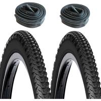 2 Cubiertas MTB 26X2.00 Negro + 2 Cámaras de Aire de 26" con Válvula AV (Gorda/Moto) - Neumáticos para Bicicletas - details 0