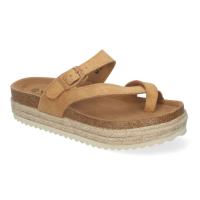 PuntoSalao Sandalias planas con plataforma en yute tipo esclava para mujer color taupe M-238 - details 2
