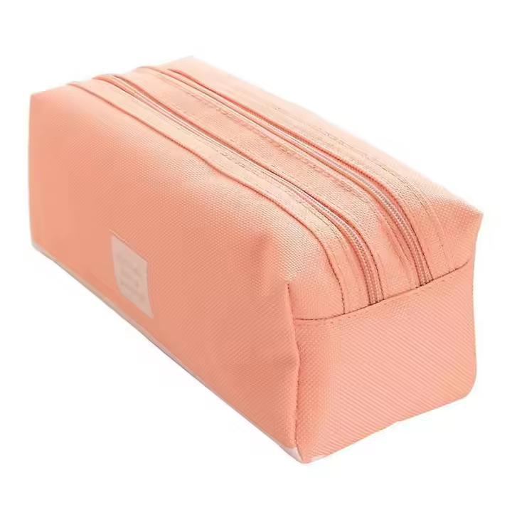 Wabjtam Estuche de Lápices Pequeño de Algodón y Lino - Rosa - 1