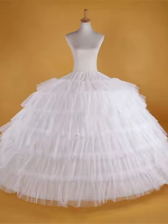 Falda De Novia Crinolina Slip Suelta Para Vestido De Baile Y Boda Material Poliéster Talla Ajustable Para Mujer - 1