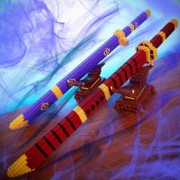 Bloques De Construcción De Espada Samurai Anime Clásico Katana Con Estuche Pequeño Juguete De Partículas Para Decoración De Escritorio Regalo De Fiestas Para Niños - details 2