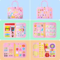 Tablero ocupado Montessori para niños pequeños, juguetes sensoriales educativos tempranos para vestido básico, habilidades motoras, matemáticas, forma de Color, clima Animal - details 7
