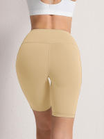 Shorts De Cintura Alta 2XXL Para Mujer En 16 Colores Estilo Fitness Con Bolsillos Y Compresión Ropa Deportiva Casual De Verano Nylon - details 37