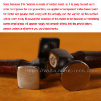 Martillo De Cuero WUTA De Cuero Y Acero Carbono Doble Cabeza Para Trabajar El Cuero Herramienta Profesional Para Chispa Y Perfeccionamiento - details 0