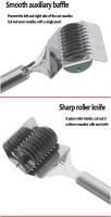 2 Cortador de fideos para pizza de Maple inoxable, Máquina para hacer pasta manual, Rodillo de Diamante para pizza, Mini Prensa Rodante, Rodillo de celosía de fideos manual, Cortador de masa - details 3
