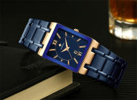 Reloj De Pulsera Masculino WWOOR 2024 Moda Lujo Quadrado Impermeable Diseño De Ginebra Cuarzo Reloj Masculino Con Numeros Romanos Y Cierre De Seguridad - details 12