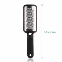 Large Professional Pedicure Skin File Foot File Scraper Rallador de Maple inoxidable | Raspador de pies (Negro) - details 0