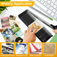Mini Cortadora De Papel Guillotine Precisa Capacidad De 8 Hojas Máquina De Corte Para Escritorio A4 Para Cortar Papel Kraft - details 1