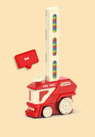 Juego De Dominoes Colorido Automático Para Niños Set Educativo Inteligente De Coche Eléctrico Y Torreón DIY Regalo De Rompecabezas - details 12
