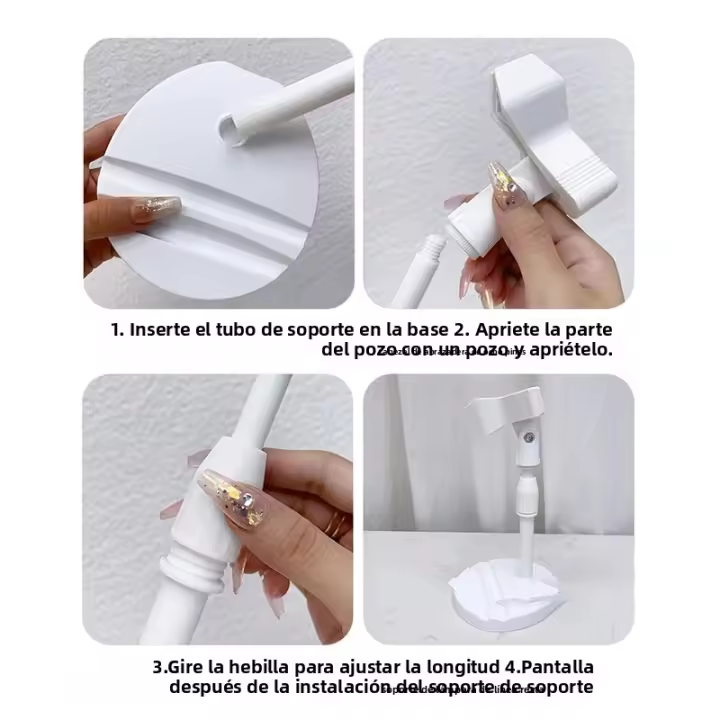 Soporte Giratorio Y Plegable Para Lámpara De Luz UV Para Arte De Uñas Con Soporte Para Móvil Herramienta De Manicura - 1