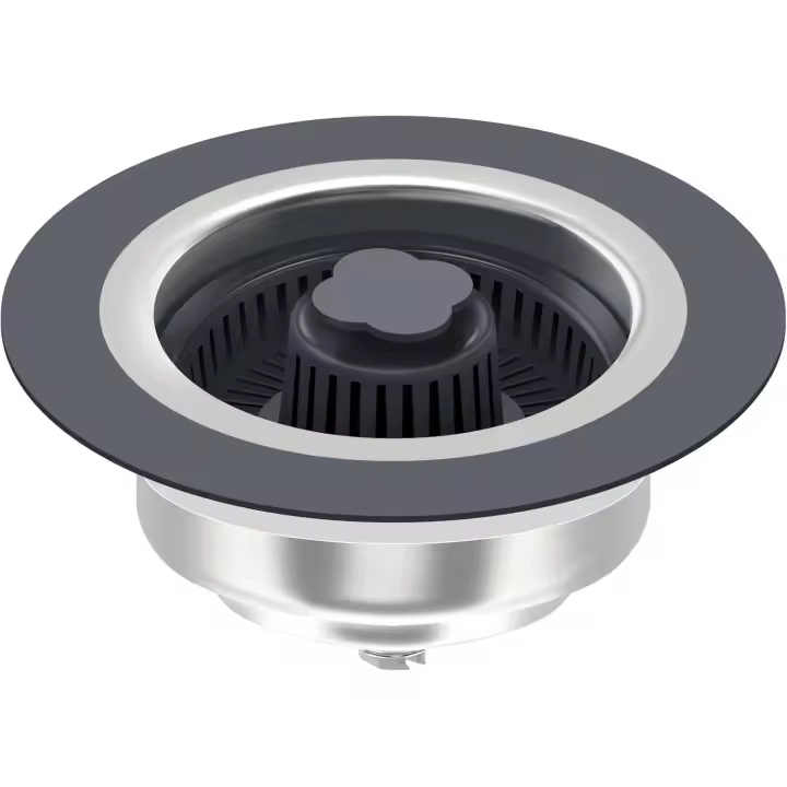 Colador de Desagüe para fregadero de Cocina 3 en 1 Mejorado: Juego de tapones, tapón de fregadero de Cocina emerging de Maple inoxidable 304 with canasta coladora - 1