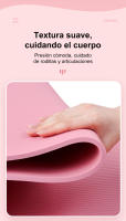 FREES COPES Esterilla de Yoga y Pilates Antideslizante 8mm - 183*61*0.8cm - Uso Hogar y Exteriores - details 9
