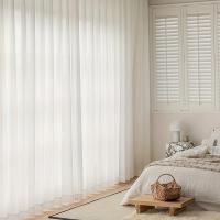 Cortina De Privacidad Opaque Blanca 1 Pieza Moderna Y Sencilla Para Dormitorio Y Sala De Estar Cubierta De Ventana Escudo De Protección - details 4