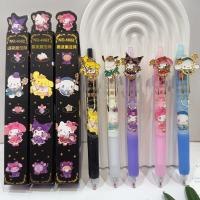 24pcs Bolígrafos De Gel Hello Kitty Sanrio Neutros Con Estampado De Parche Metálico Suministros De Oficina Y Estationería Para Estudiantes Y Regalos Para Niños - details 4
