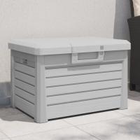 vidaXL Baúl para cojines polipropileno 73x50,5x46,5 cm en color Antracita/Gris | acolchados duraderos para sofás de jardín terraza exterior - details 1