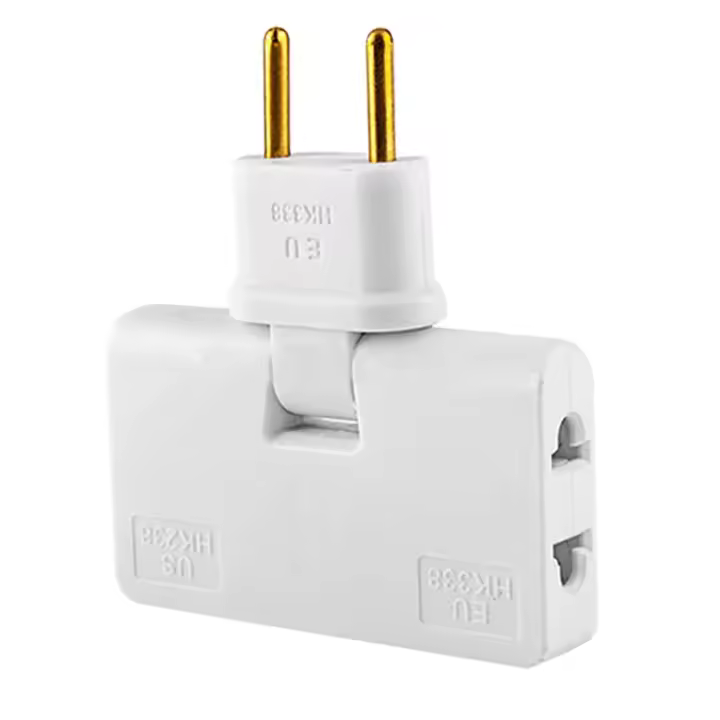 CABLEPELADO Adaptador Enchufe Plano de Toma de Pared, Enchufe múltiple, Adaptador de Enchufe con 3 Salidas, Enchufe Giratorio 180º, Enchufe Plano 3 Tomas, Enchufe Plano, 250 V Toma Tierra 10A, Blanco - 1