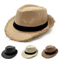 Sombrero De Paja Para Hombre Y Mujer Casual Transpirable Sombreros De Vaquero Con Alas Anchas Protección Solar Moda Playa Verano - details 0