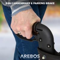 AREBOS Caminador Andador plegable de aluminio con ruedas ligero con frenos 136 kg - details 9